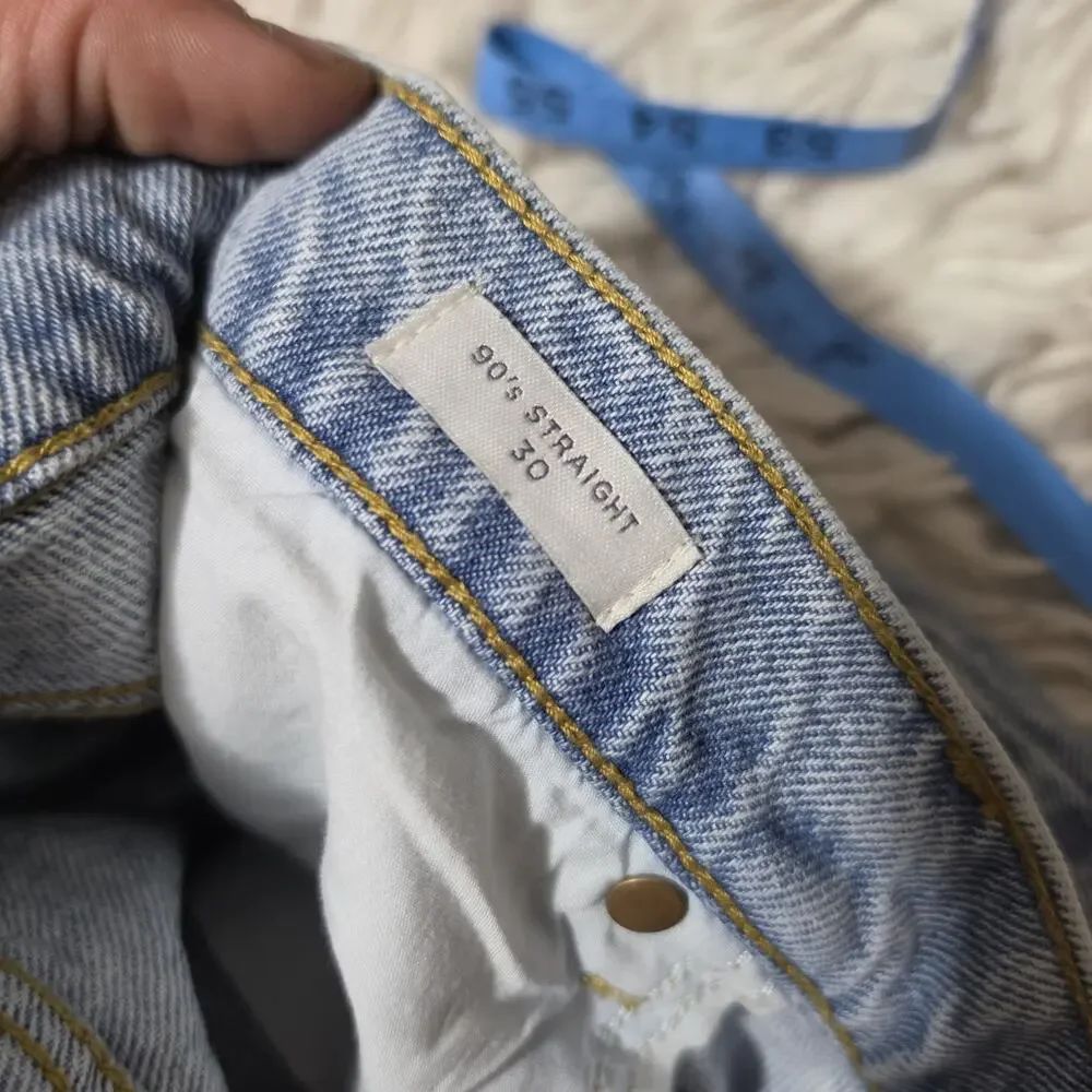 PacSun 90's Boyfriend Jeans Womens Size 30 Blue Denim Distressed Light Wash